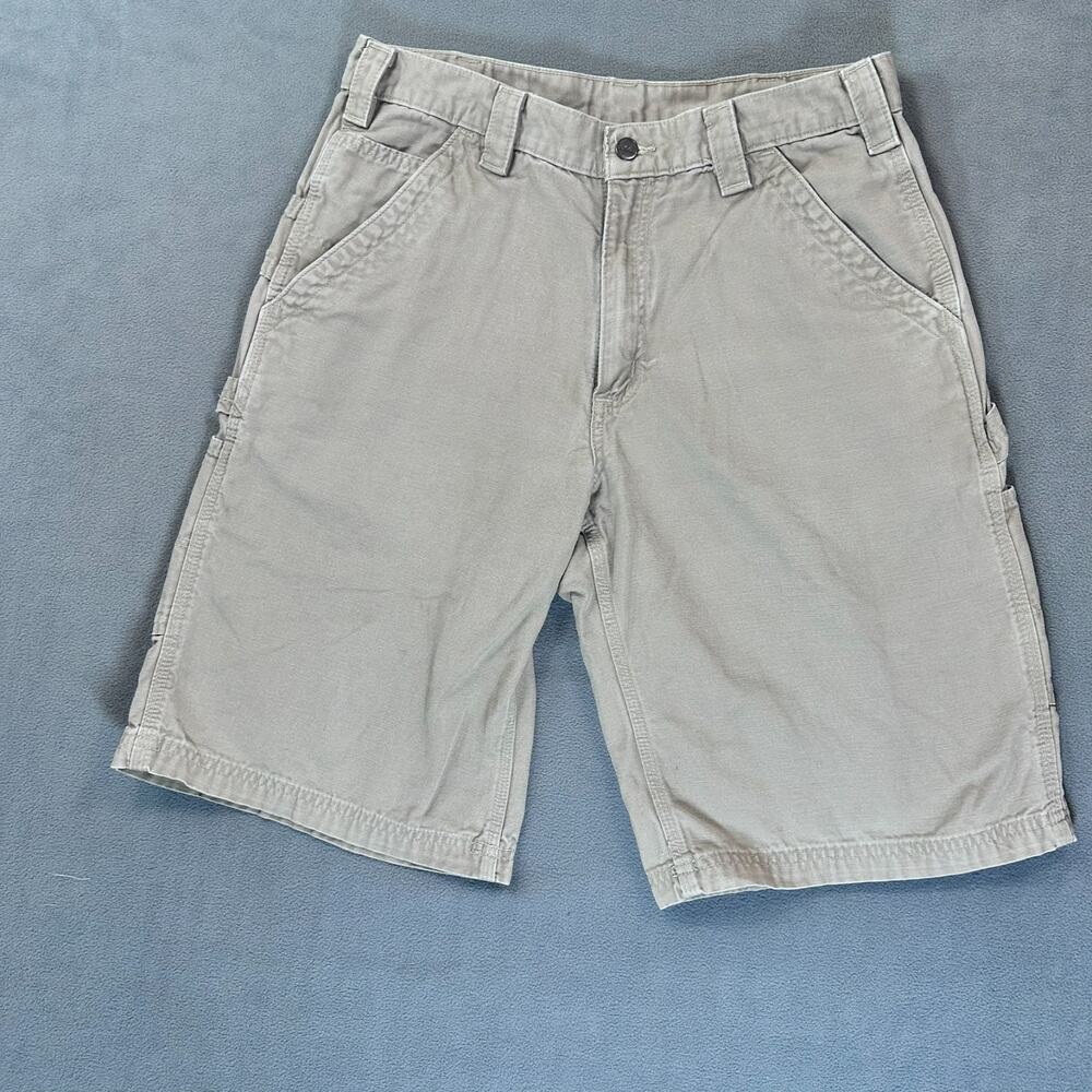 VTG Carhartt Shorts Mens 34 Tan Khaki Work Construction Painters Carpenters